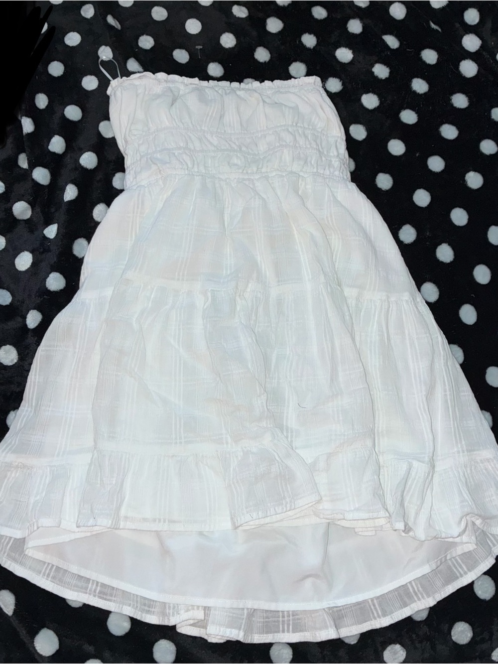 Woman’s White Strapless Sundress - Classic Summer Dress